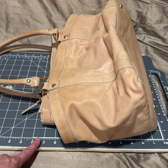 J. Crew Taupe Leather Satchel - Picture 3 of 8